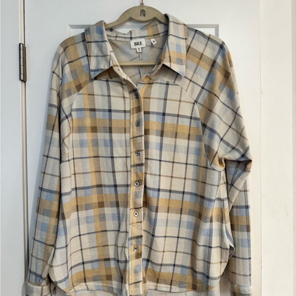 BKE Thin Plaid Button-Up Shirt